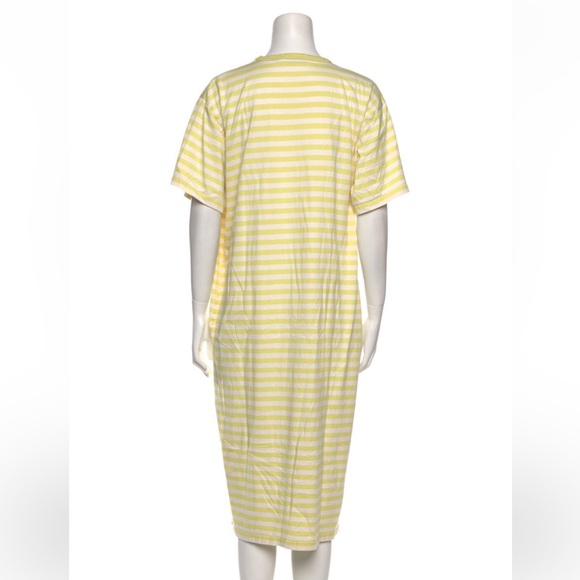 MARIMEKKO lemon striped tee dress, sz M - Picture 2 of 9